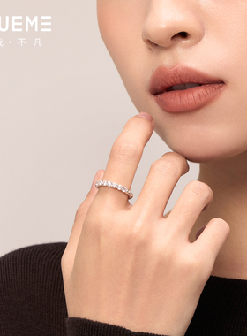 真我不凡S925银钉珠排钻女戒