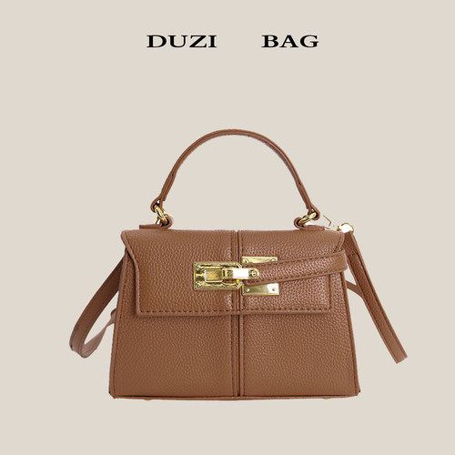 都市简约轻奢mini凯莉包女手提斜挎包高级感小方包迷你单肩包 - 图2