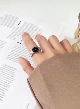个性手表形状戒指简约设计指环街拍网红同款情侣闺蜜复古潮人戒指