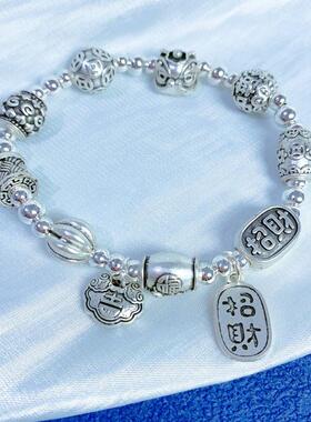 古法手链多元素重金属多宝鱼五条小鱼大象弹力手链莲花手链女