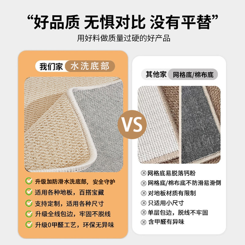 2025新款仿剑麻厨房地垫脚垫防滑家用耐脏吸水吸油长条地毯可水洗,淘宝优惠券,粉丝福利购,淘宝优惠卷