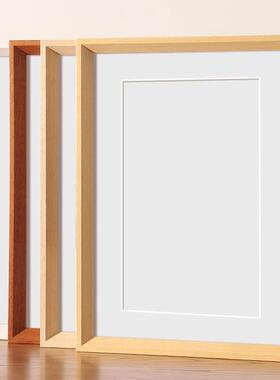 相框空框实木大尺寸挂墙a4相框木质画框裱自装ta3画框照片框外框