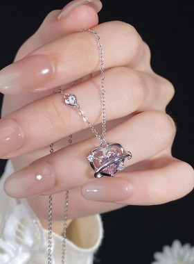 原创心之所向项链甜美少女心银饰