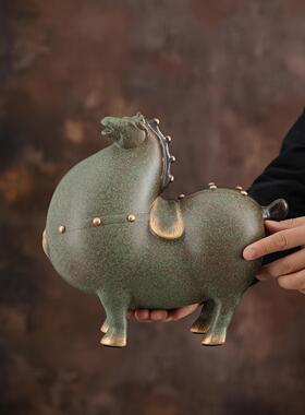 唐马摆件小号大号陶瓷招财客厅玄关酒柜桌面装饰办公桌生肖马摆设