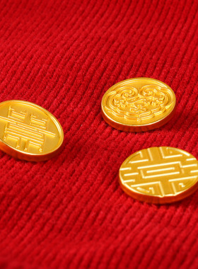 喜字祥云寿字手缝扣古法金属双喜旗袍扣中式国风服饰纽扣汉服扣子