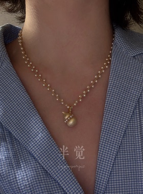 半觉拉丝工艺葫芦香雾灰高级定制巨闪好运福禄寿百搭吊坠万能扣