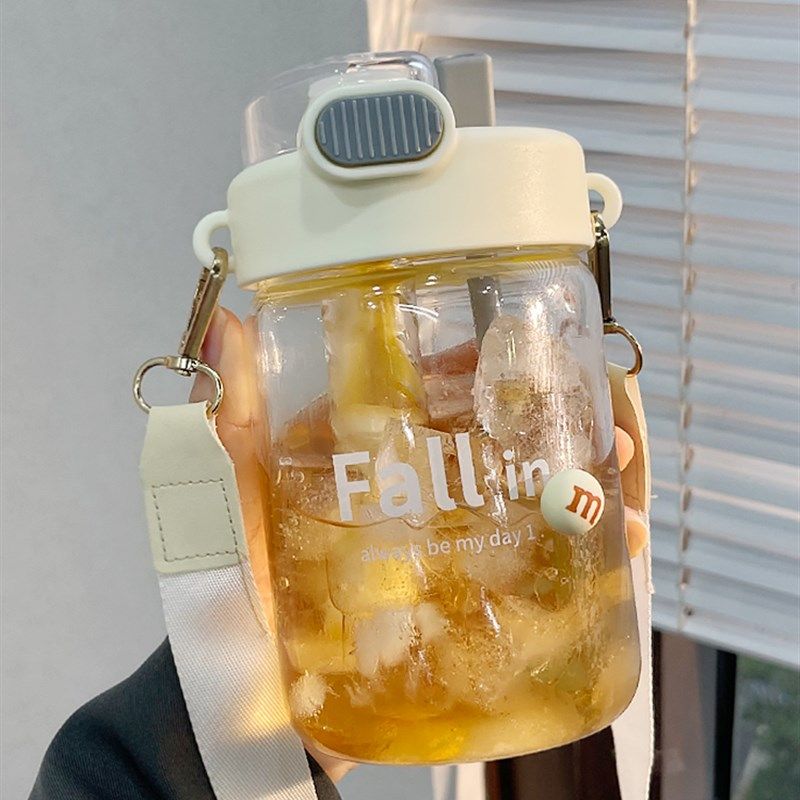 极速少女玻璃杯水杯女生新款2022高颜H值茶水分离泡茶杯家用办公,淘宝优惠券,粉丝福利购,淘宝优惠卷