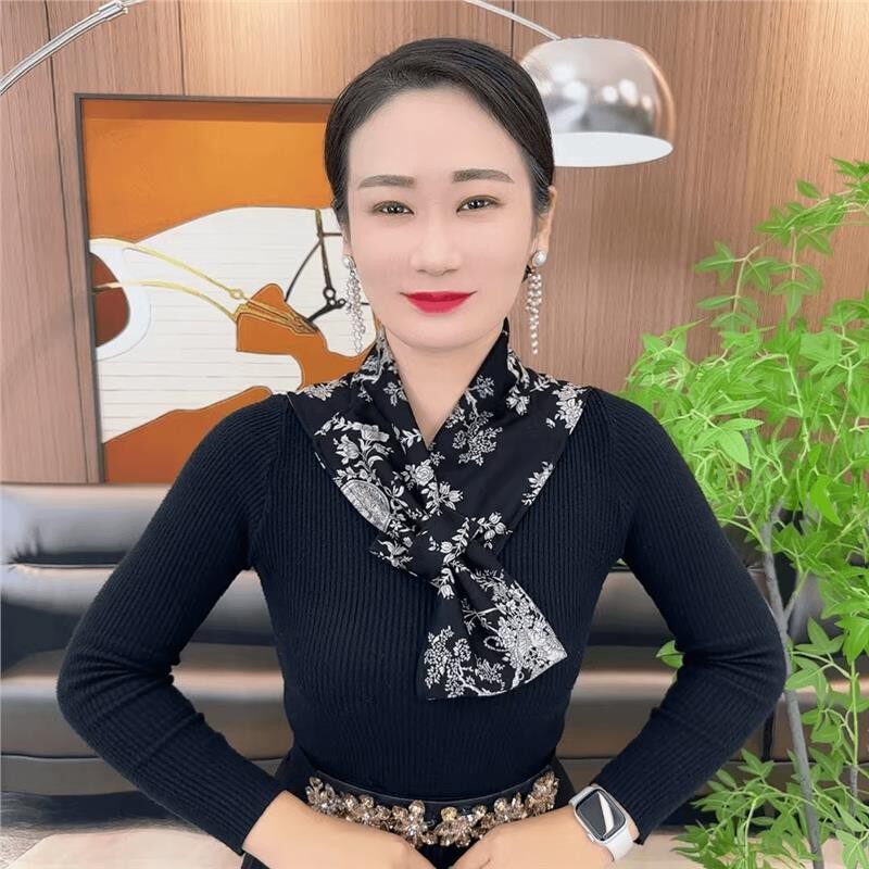 送暖宝宝澳绒新款棉护洋气护颈围脖时尚保暖长巾加长百搭丝巾围巾