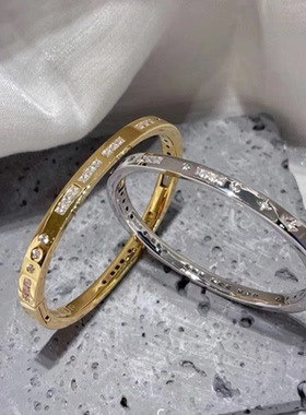 明星同款摩斯密码S925情侣对戒