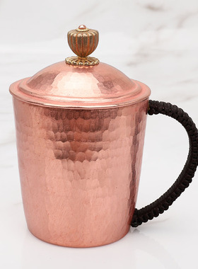 铜水杯铜碗铜餐具补铜家用四件套紫铜勺筷子纯铜纯手工带盖铜茶杯