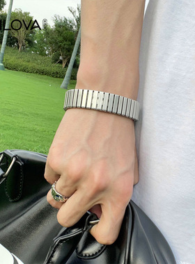欧美钛钢冷淡手链情侣手环冷淡风