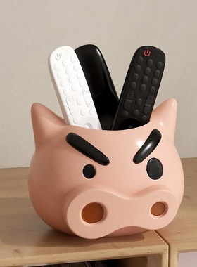 创意肥嘟嘟左卫门客厅茶几v桌面放空调电视遥控器的笔筒玄关收纳