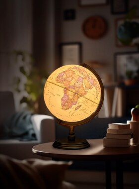 美式复古地球仪客l厅装饰品小摆件家居酒柜电视柜玄关工艺品轻奢