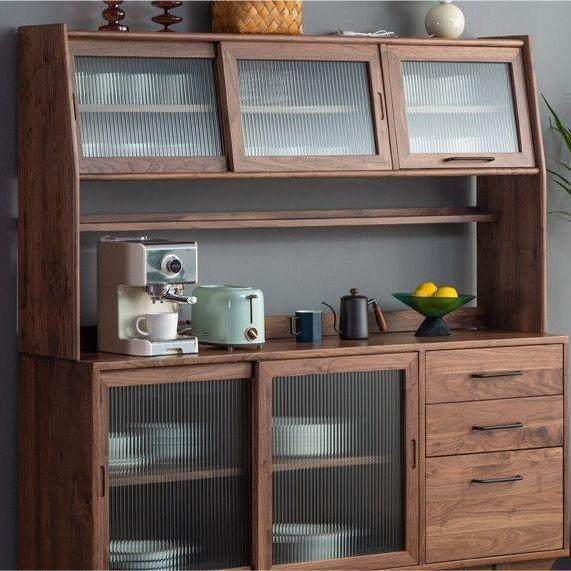 北欧黑胡桃木哥本哈根餐边柜实木酒柜轻奢橱柜靠墙高储物轻奢型一,淘宝优惠券,粉丝福利购,淘宝优惠卷