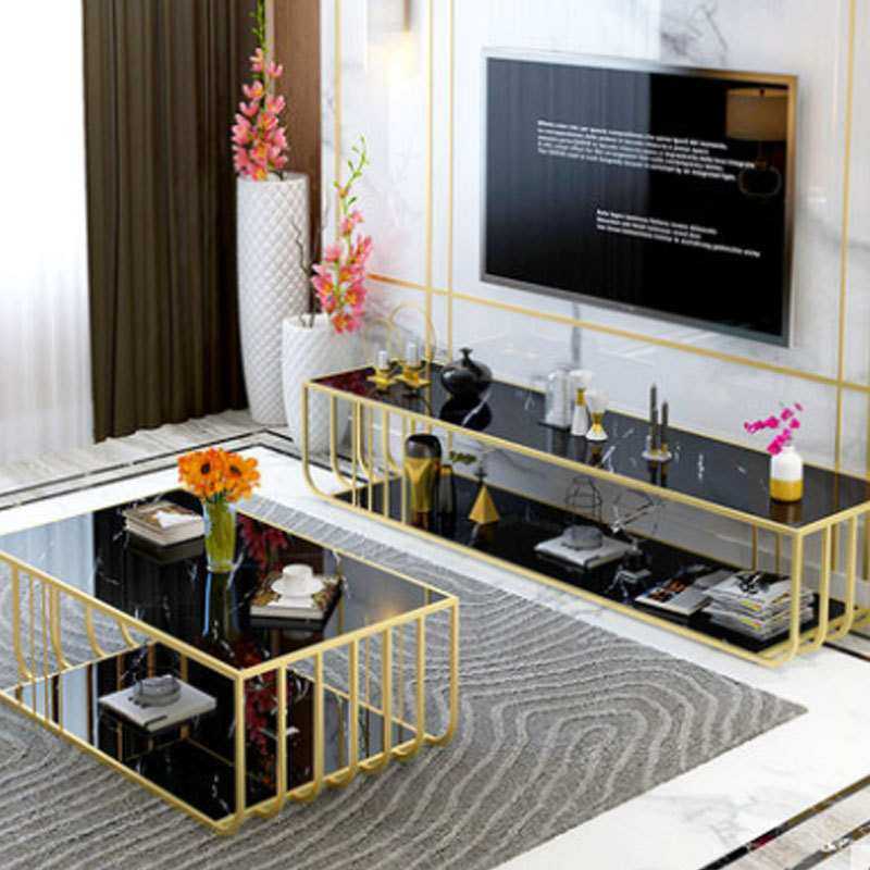 北欧双层大理石茶几 家用轻奢金色铁艺茶几桌 酒店办公室方形茶几,淘宝优惠券,粉丝福利购,淘宝优惠卷