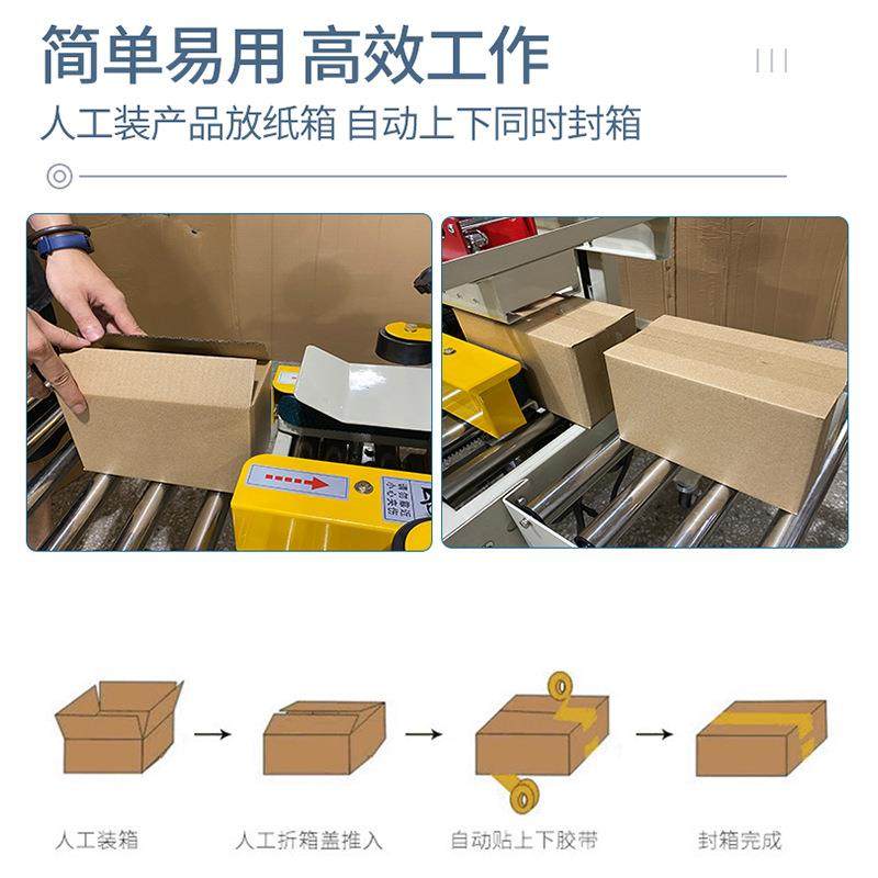 左右驱动一字型自动封箱机纸箱胶纸封口牢固平整打包机切割包装机,淘宝优惠券,粉丝福利购,淘宝优惠卷