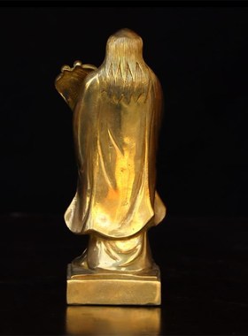 纯铜孔子孟子墨子老子庄子五子文人铜像摆件室内书房桌面摆放用品