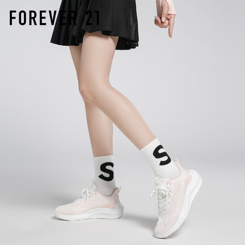 F21飞织鞋女2026新款春季厚底百搭轻便耐磨舒适不累脚跑步运动鞋 - 图3