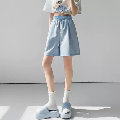 云朵奶芙裤女夏季薄款2025新款慵懒风宽松高腰显瘦休闲阔腿裤TJ