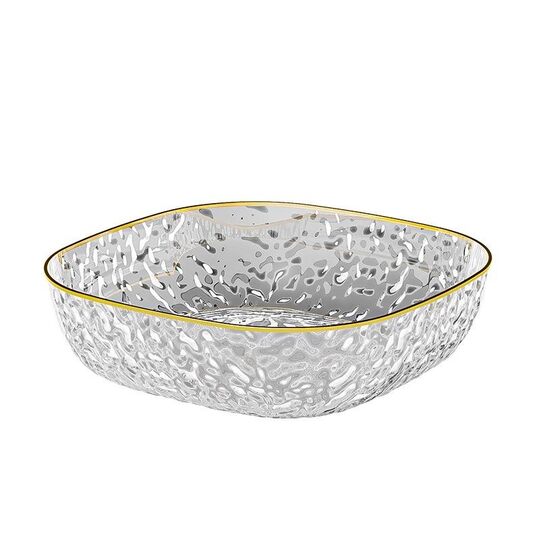 2 Obstteller mit Goldrand