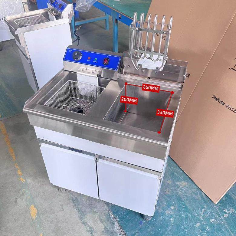 立式双缸双筛电炸炉连柜座大容量炸薯条油炸锅炸鸡排恒温油炸机器,淘宝优惠券,粉丝福利购,淘宝优惠卷