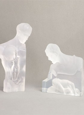 欧式树脂人摆件样板房售楼部卧室书房客厅餐厅桌面玄关饰品摆件