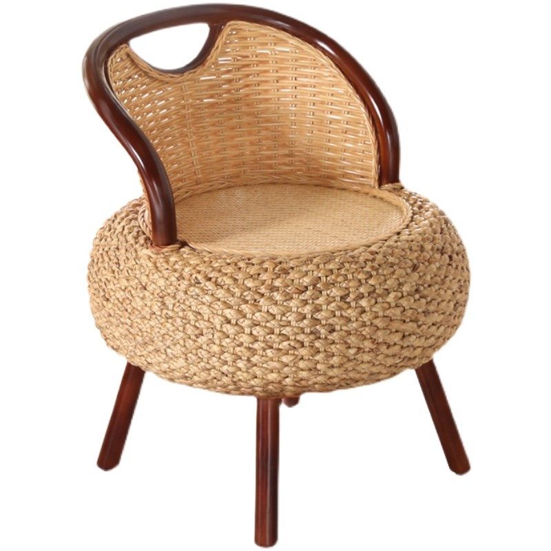 实木藤编椅子休闲阳台小藤椅单人靠背椅家用客厅茶几椅榻榻米椅子,淘宝优惠券,粉丝福利购,淘宝优惠卷