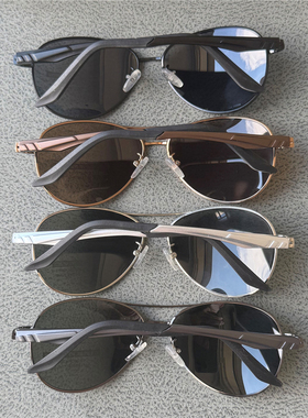 铝镁男士偏光太阳镜小脸墨镜黑色蛤蟆镜男茶色防晒眼镜防紫外线