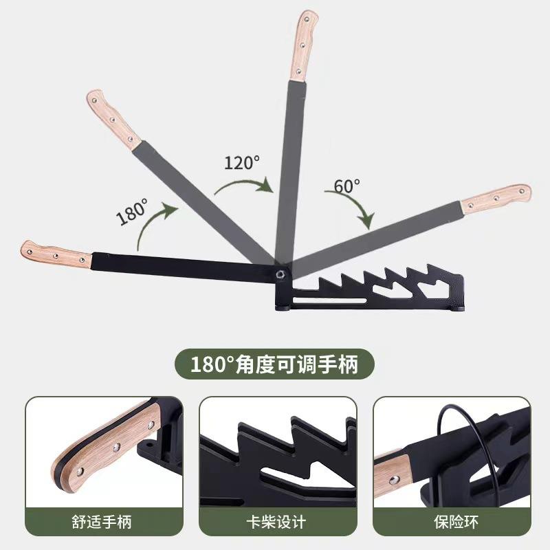 跨境木手柄劈柴器壁挂式劈柴神器家用户外庭院野营柴火分离器劈柴 - 图2