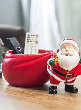 圣诞老人收纳摆件客厅茶几摆设样板房橱窗装饰场景布置圣诞节礼物