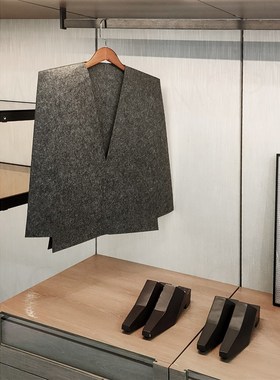 moon慕空间样板房衣柜衣帽间饰品陈列设毛毡西装纸盒鞋模道具摆件