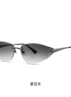 2026新款品牌时尚窄框金属太阳镜女多边形高级渐变墨镜男潮流未来