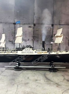 酒吧商场大堂游乐场美陈中庭摄影创意大型复古海T盗帆船装饰品摆