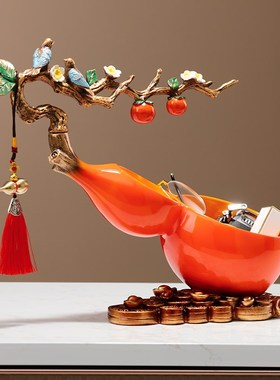 葫芦钥匙收纳客厅玄关招财摆件家居轻奢高档装饰品入户柜桌面置物