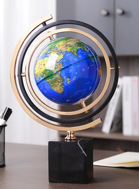地球仪摆件轻奢高档大气客厅玄关桌面电视柜酒柜办公室书房装饰品