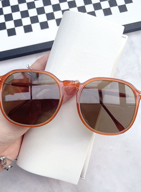 2024新款ins茶色偏光墨镜女夏有度数网红大脸显瘦防紫外线太阳镜