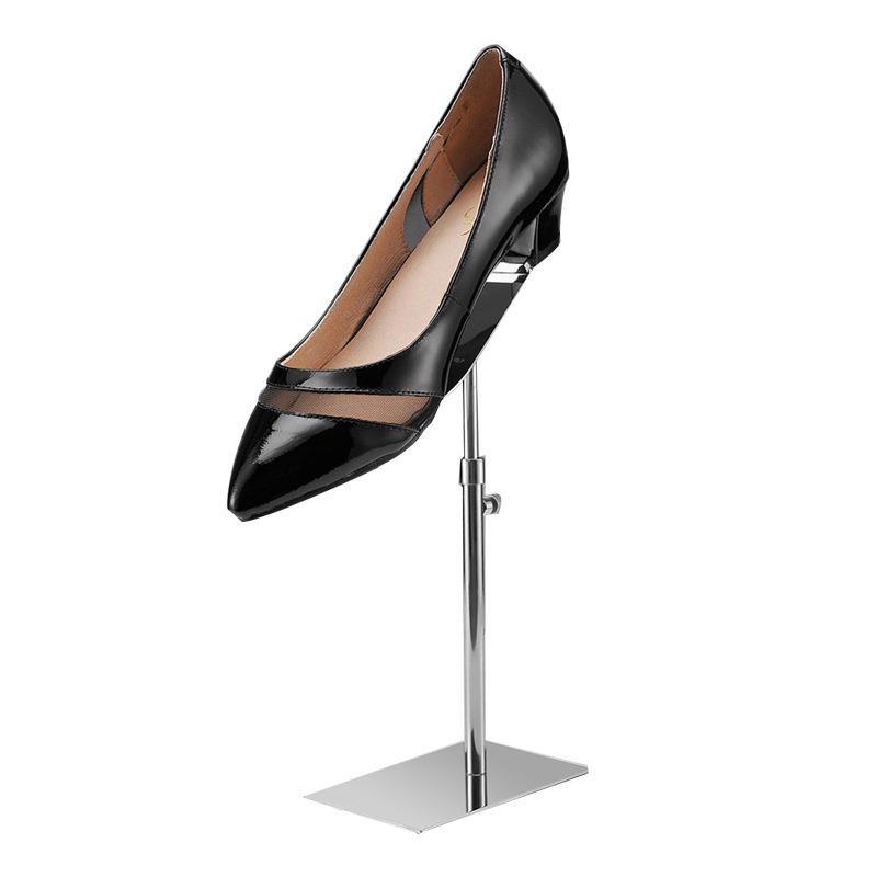 现货不锈钢鞋架鞋子展示架商场女高跟鞋托架鞋店男士皮鞋陈列道具 - 图2