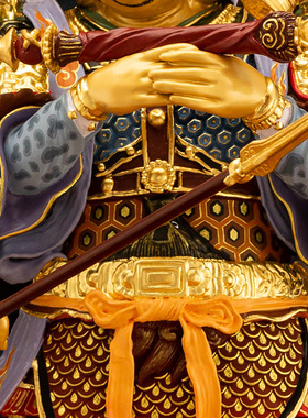 铜中式佛堂铜鎏金天蓬元装饰摆件