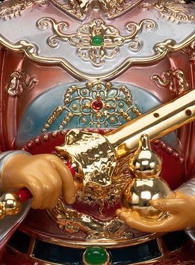 铜中式佛堂铜鎏金九天玄装饰摆件