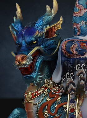 合成玉石粉中式佛堂装饰摆件