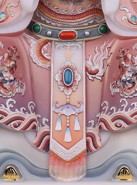 合成玉石粉中式佛堂装饰摆件