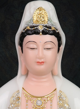 合成玉石中式佛堂装饰摆件