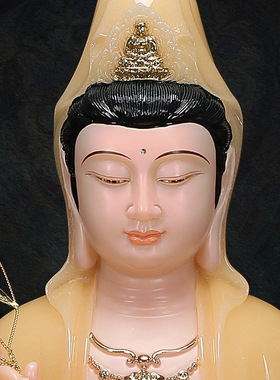 合成玉石粉中式佛堂装饰摆件