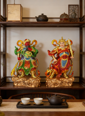 伽蓝韦陀菩萨佛像供奉家用仿树脂伽蓝菩萨韦天佛堂佛前摆件