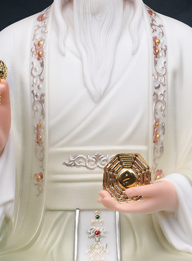 树脂中式佛堂鸿钧老祖树装饰摆件