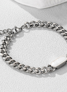 DH7美式贝壳钛钢古巴手链男款