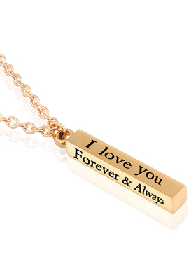 DH7无事牌项链男女款钛钢