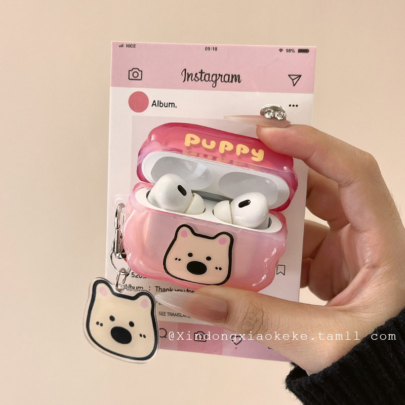 可爱卡通小狗企鹅小熊适用苹果新3代airpods4蓝牙无线耳机保护套airpods1/2女airpodspro二代猫咪新款情侣男