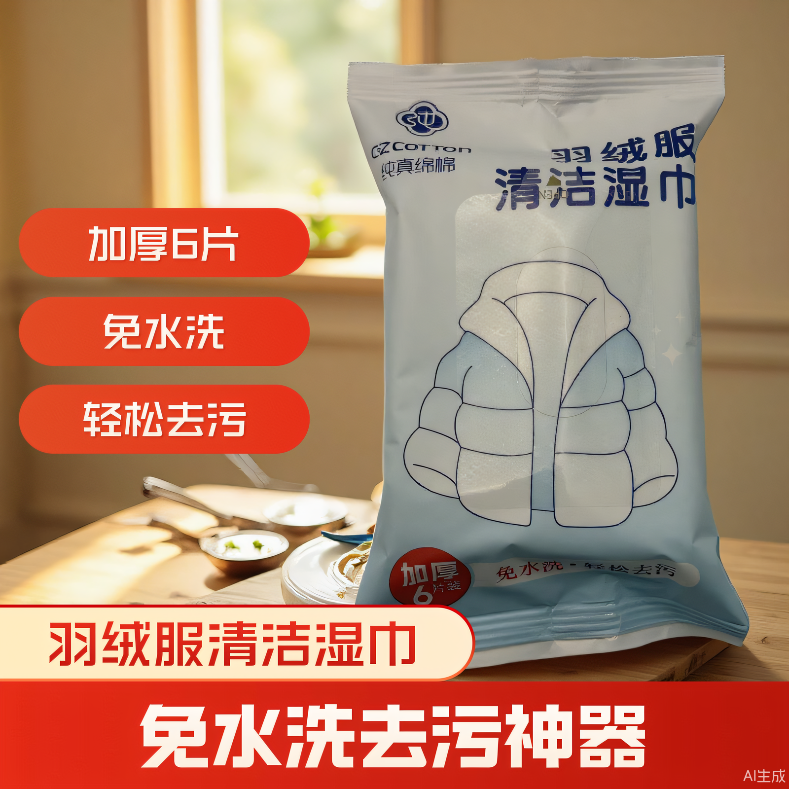 纯真绵棉羽绒服清洁湿巾免水洗强力去污便携实用衣物去渍湿纸巾,淘宝优惠券,粉丝福利购,淘宝优惠卷