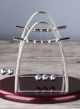 极速欧式拱门牛h顿摆 球撞珠永动仪房间办公室装饰品摆件 学生节